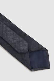 Reiss Navy Lazzaro Linen Tie - Image 4 of 5