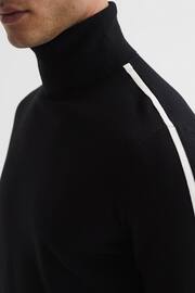 Reiss Black Aspen Long Sleeve Roll Neck Jumper - Image 4 of 6