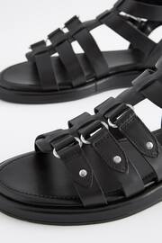 Black Regular/Wide Fit Forever Comfort® Leather Gladiator Sandals - Image 6 of 8