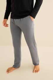Black/Grey Long Sleeve Jersey Pyjamas Set - Image 6 of 11