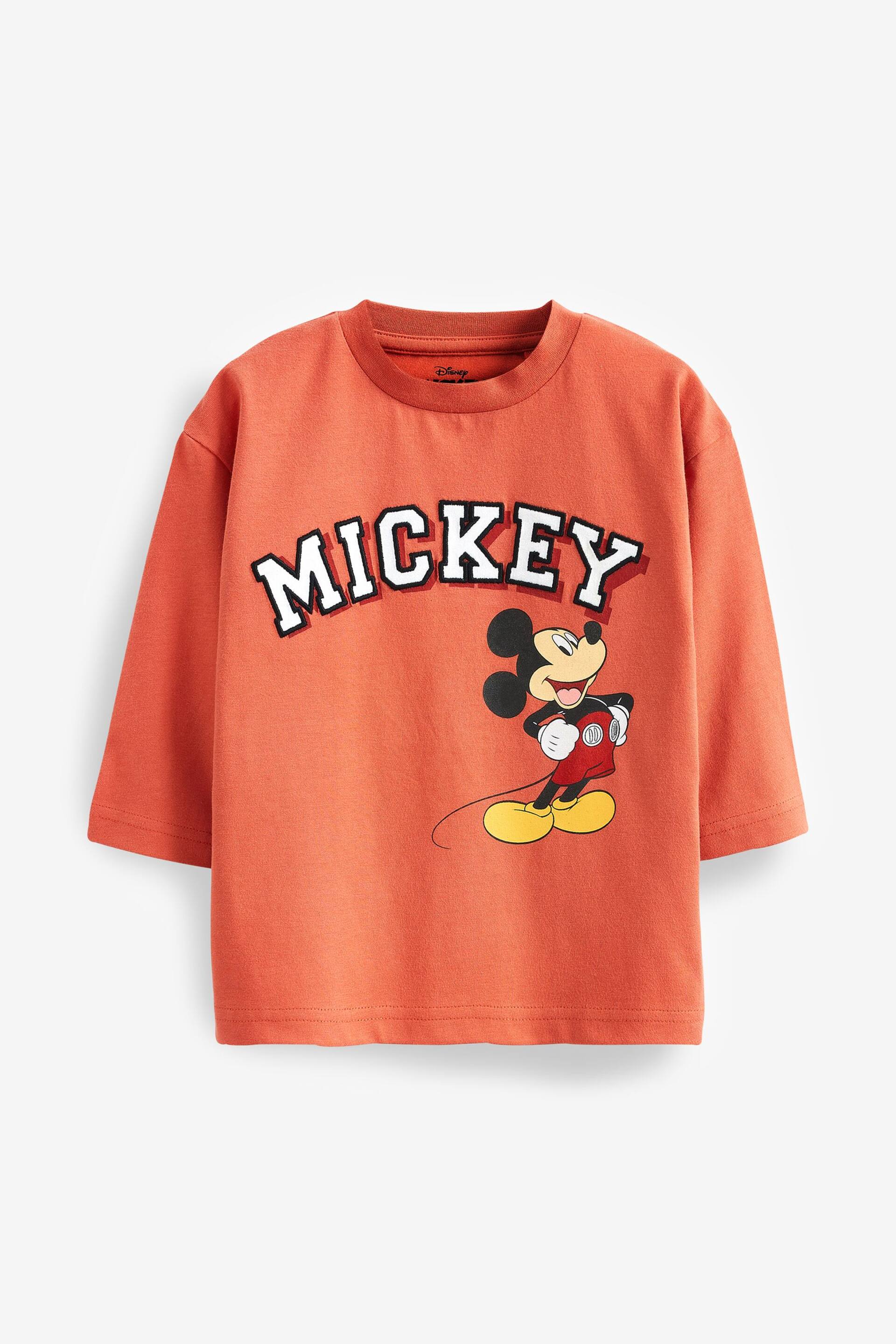 Red Mickey Mouse License Long Sleeve T-Shirt (3mths-8yrs) - Image 1 of 2