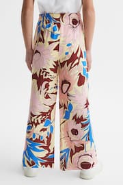 Reiss Lilac Liv Senior Floral Printed Straight Leg Trousers - Image 5 of 7