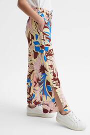 Reiss Lilac Liv Senior Floral Printed Straight Leg Trousers - Image 6 of 7
