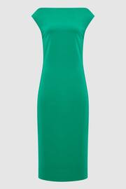 Reiss Green Zaria Off-Shoulder Bodycon Midi Dress - Image 2 of 6
