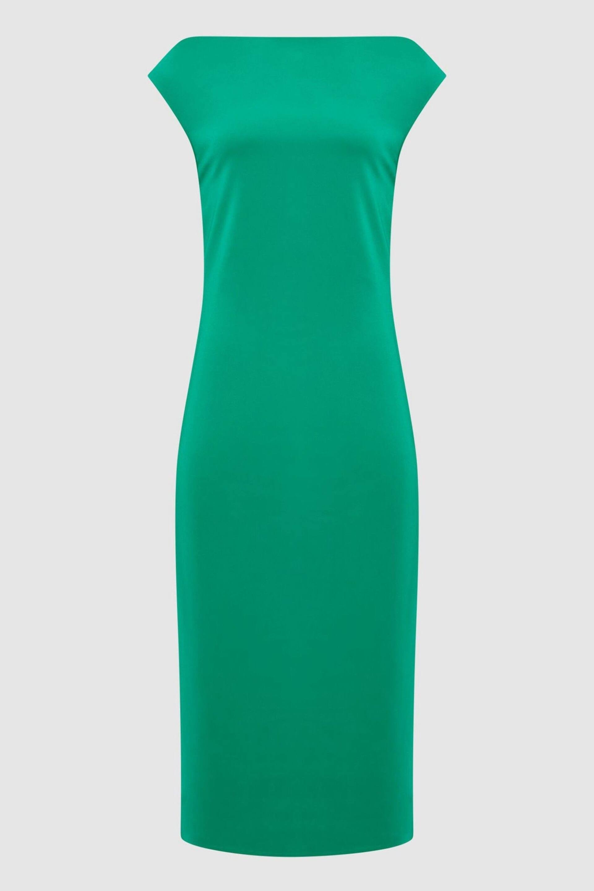 Reiss Green Zaria Off-Shoulder Bodycon Midi Dress - Image 2 of 6
