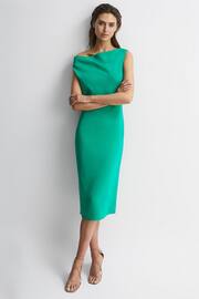 Reiss Green Zaria Off-Shoulder Bodycon Midi Dress - Image 6 of 6