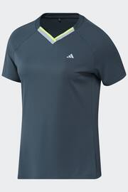 adidas Teal Blue Ultimate365 Tour Heat.rdy V-neck Top - Image 7 of 8