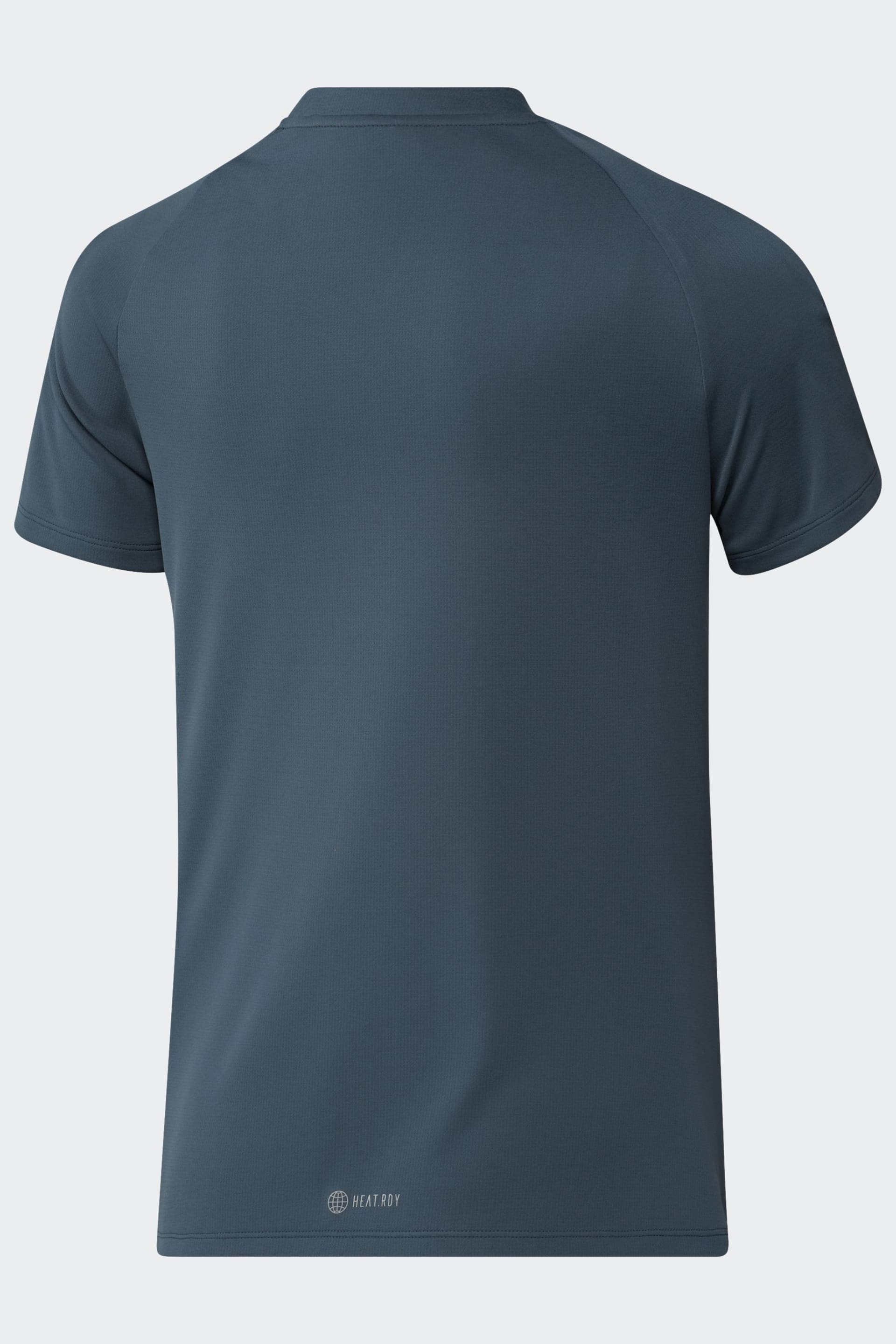 adidas Teal Blue Ultimate365 Tour Heat.rdy V-neck Top - Image 8 of 8