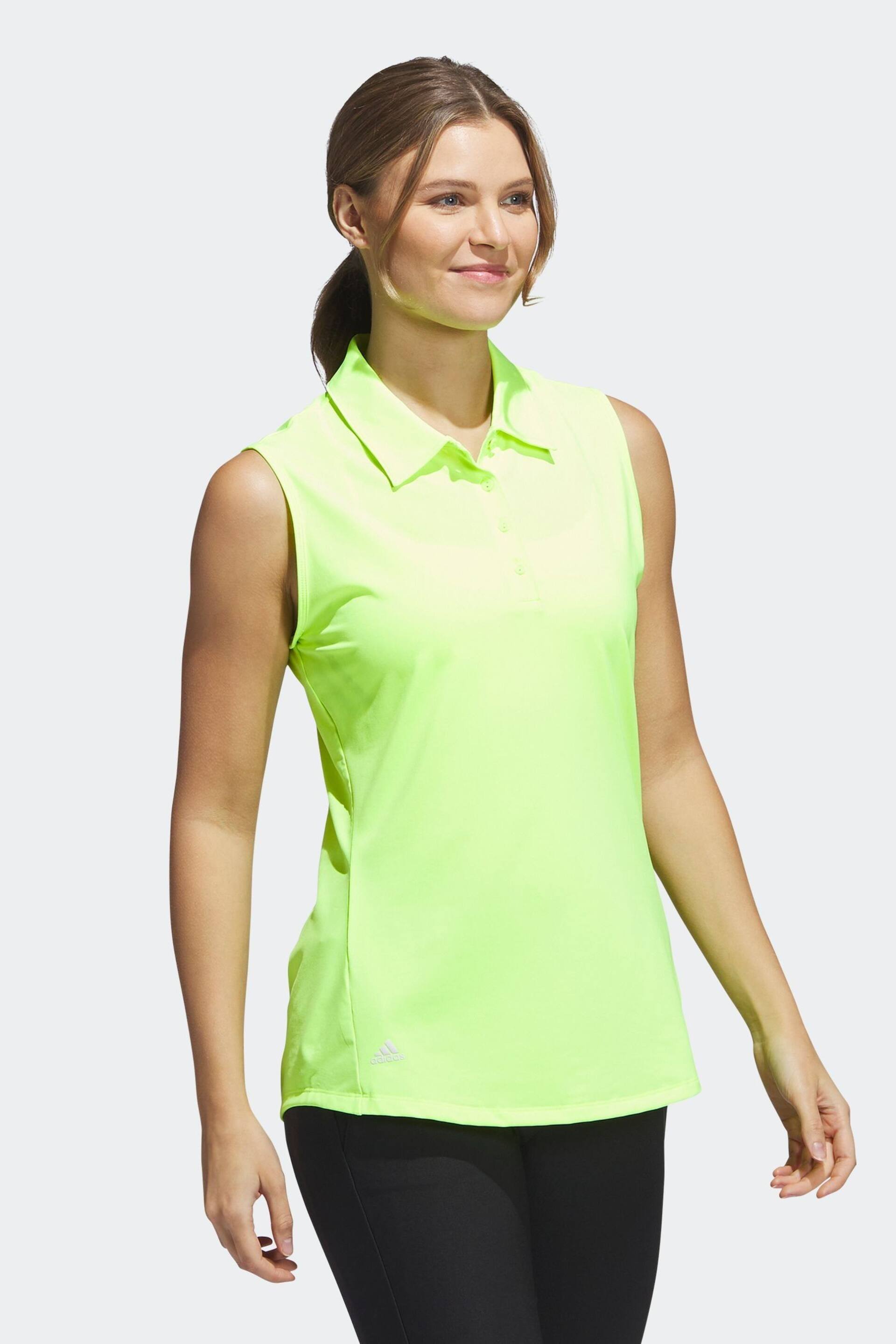 adidas Golf Ultimate 365 Solid Sleeveless Polo Shirt - Image 3 of 7