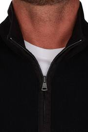 Raging Bull Black Woven Trim Quarter Zip Knit - Image 4 of 7