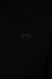 Raging Bull Black Woven Trim Quarter Zip Knit - Image 7 of 7