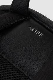 Reiss Black Drew Leather Zipped Backpack - Image 3 of 5