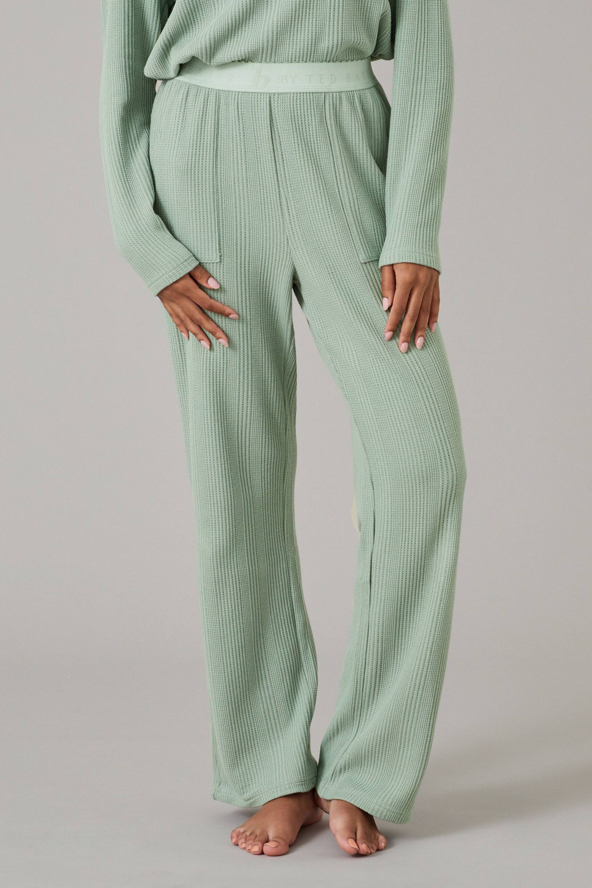 B by Ted Baker Waffle Lounge Wide Leg Trousers - Image 3 of 6