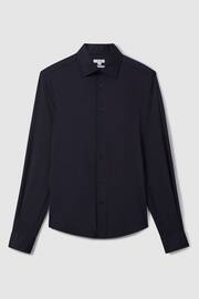 Reiss Navy Voyager Slim Fit Button-Through Travel Shirt - Image 2 of 6