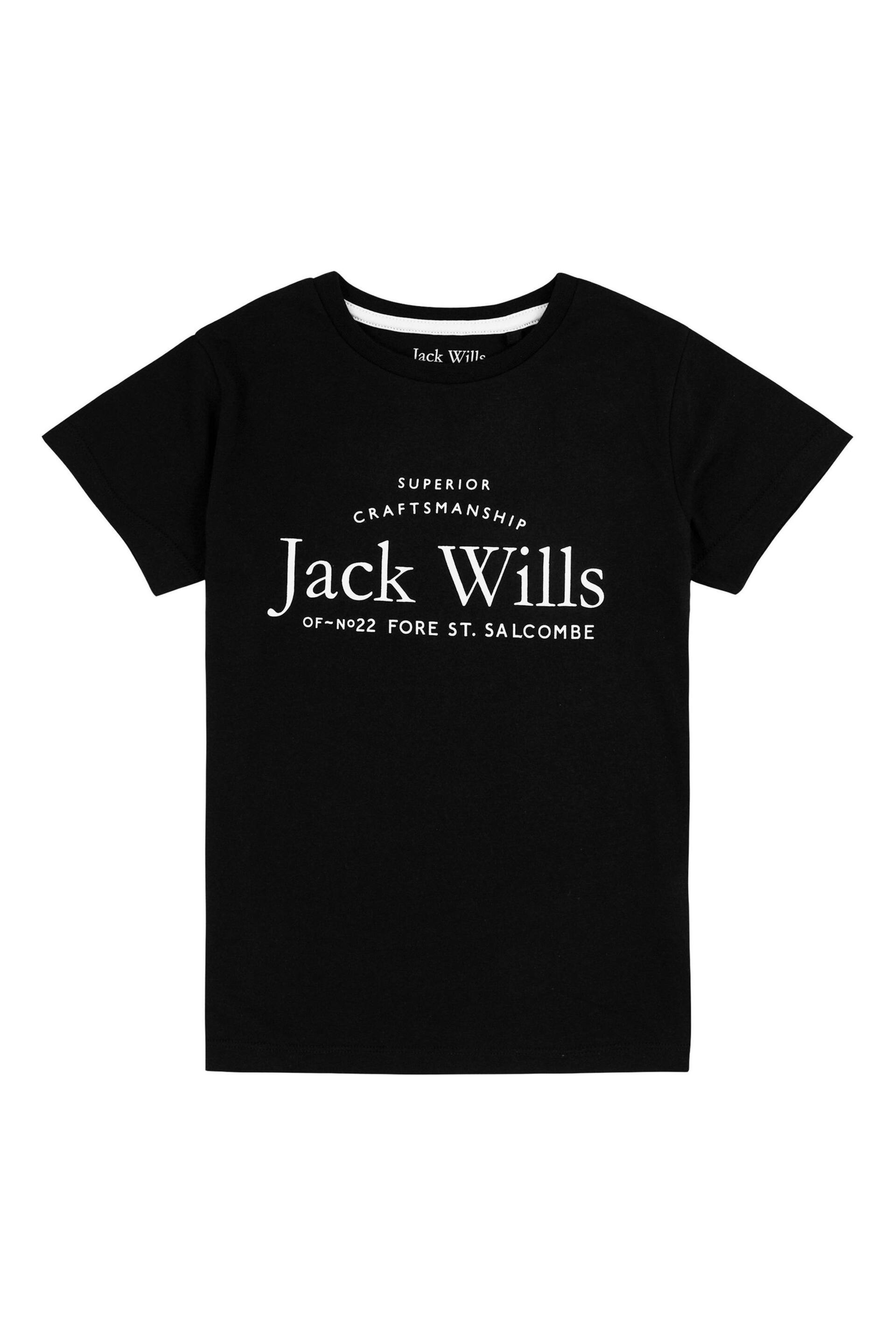 Jack Wills Classic Crew Neck Black T-Shirt - Image 1 of 3