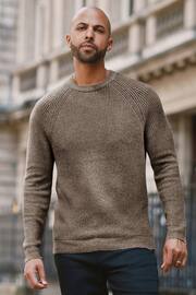 Neutral Regular Cosy Rib Knitted Jumper - Image 1 of 4