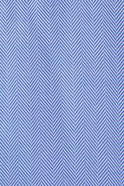 Blue Herringbone Signature Trimmed Single Cuff Shirt - Image 10 of 10