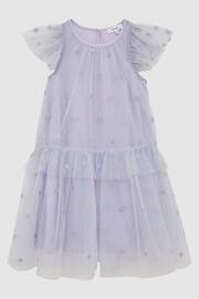 Reiss Lilac Fifi Senior Tulle Embroidered Dress - Image 2 of 6