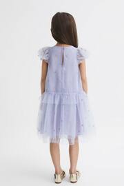 Reiss Lilac Fifi Senior Tulle Embroidered Dress - Image 5 of 6