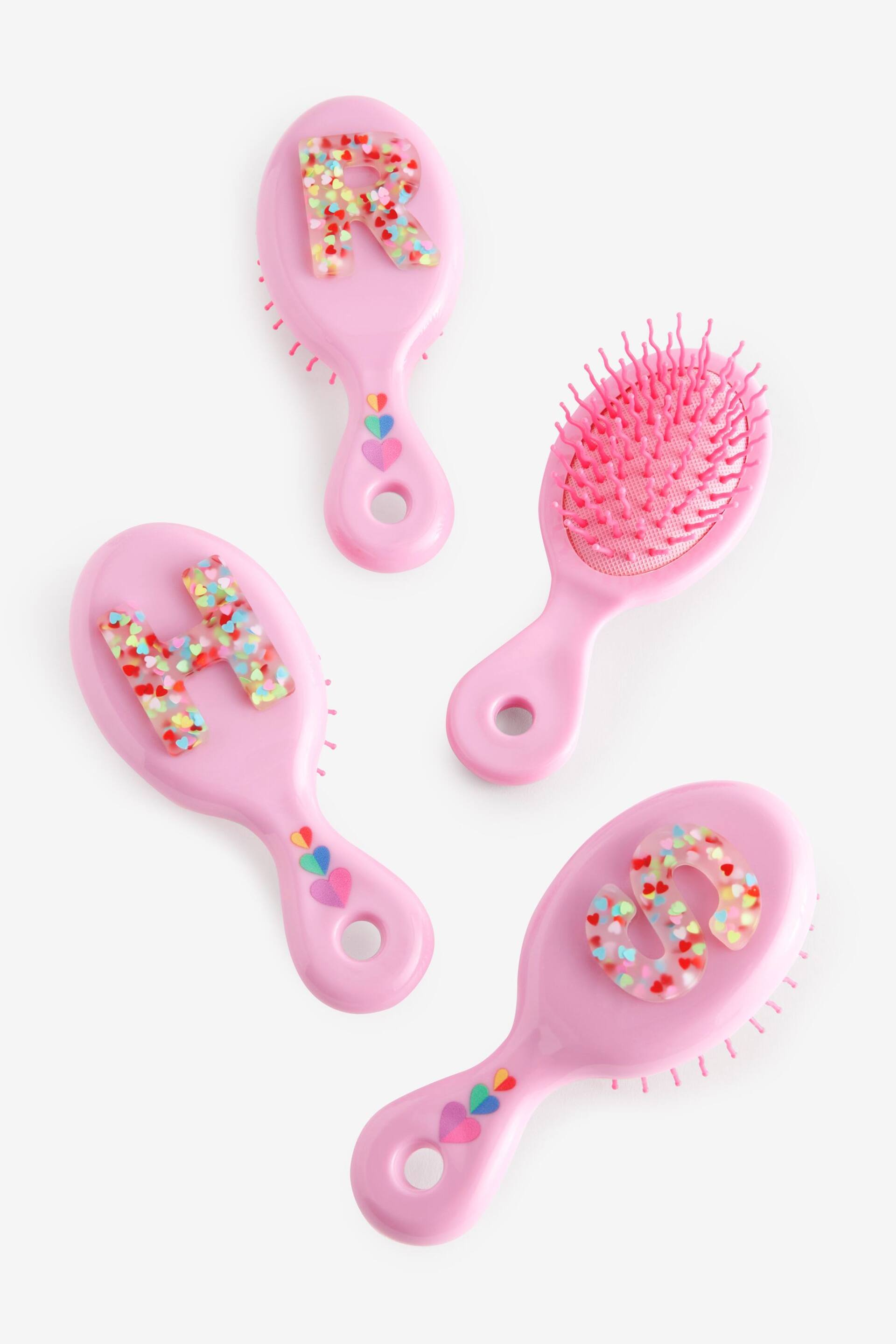 Bright Pink R Inital Hairbrush - Image 2 of 3