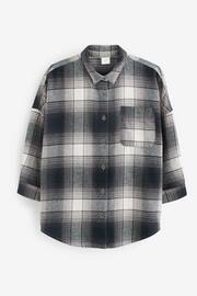 Black/White Check Oversized Shirt (3-16yrs) - Image 5 of 6