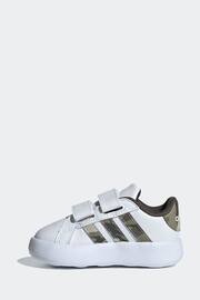 adidas White/Pink Sportswear Grand Court 2.0 Trainers - Image 2 of 8
