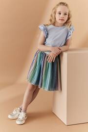 Rainbow Sparkle Pleated Skirt (3-16yrs) - Image 2 of 7