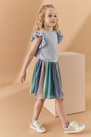 Rainbow Sparkle Pleated Skirt (3-16yrs) - Image 4 of 7