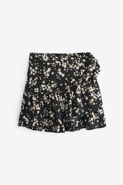 Black Floral Ditsy Wrap Skirt (3-16yrs) - Image 5 of 7