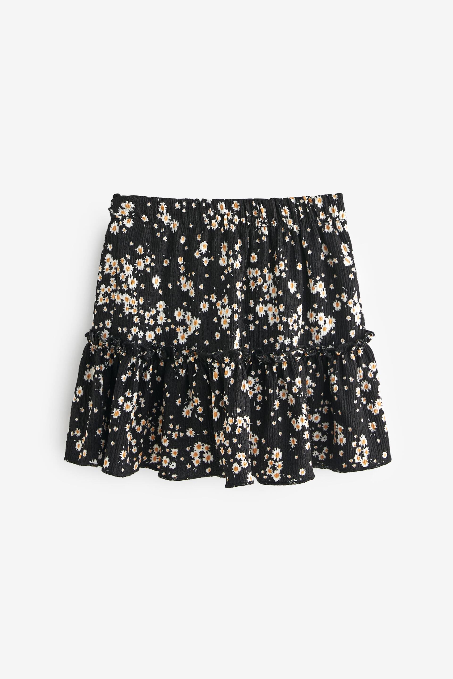 Black Floral Ditsy Wrap Skirt (3-16yrs) - Image 6 of 7