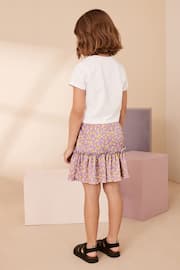 Lilac Purple Floral Ditsy Wrap Skirt (3-16yrs) - Image 4 of 8