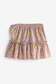 Lilac Purple Floral Ditsy Wrap Skirt (3-16yrs) - Image 7 of 8