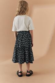 Black/White Texture Printed Midi Skirt (3-16yrs) - Image 3 of 7