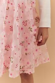 Blush Pink 3D Floral Pull-On Skirt (3-16yrs) - Image 5 of 7