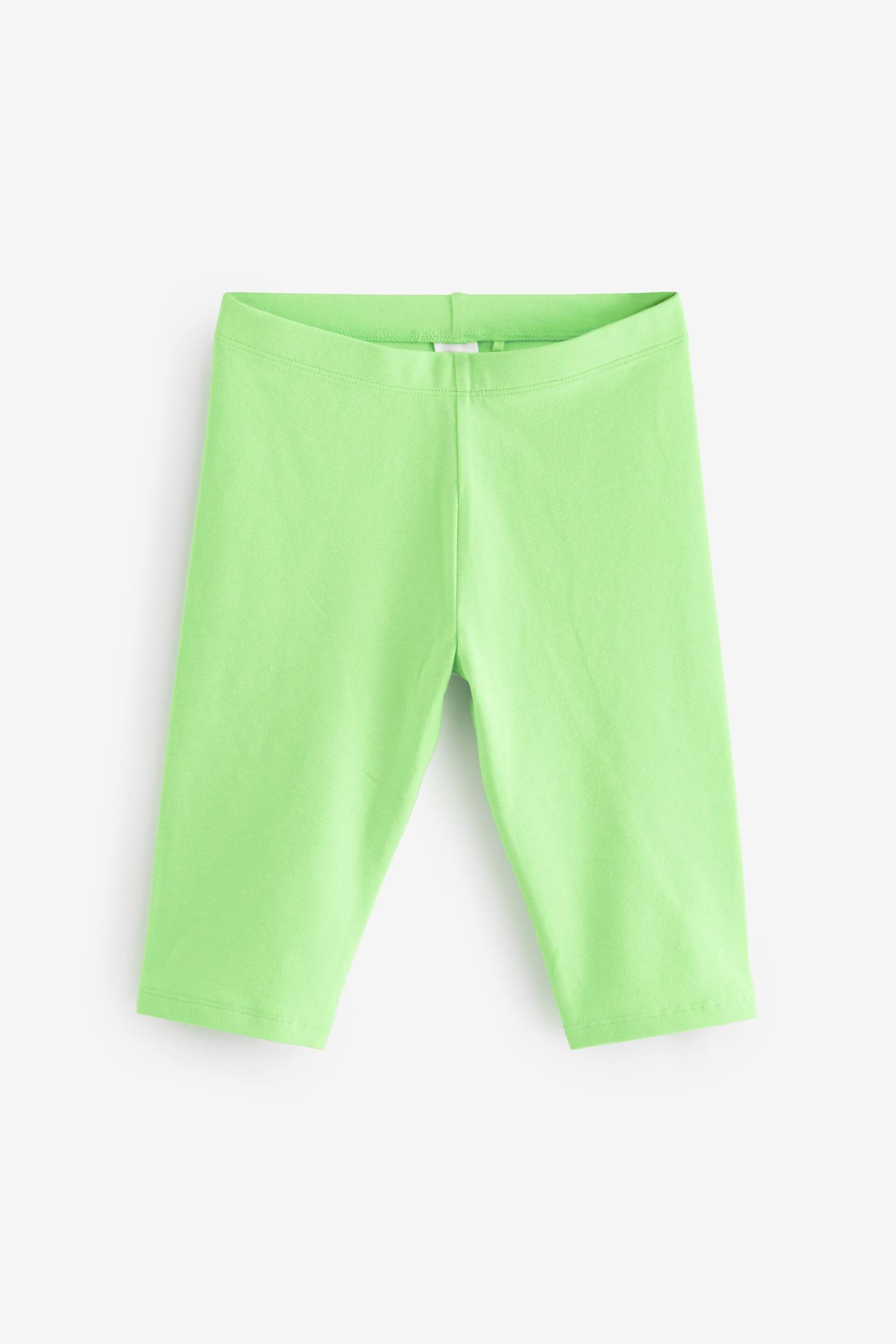Pink/ Black Lime Green Bright Tropical Cropped Leggings 4 Pack (3-16yrs) - Image 3 of 7