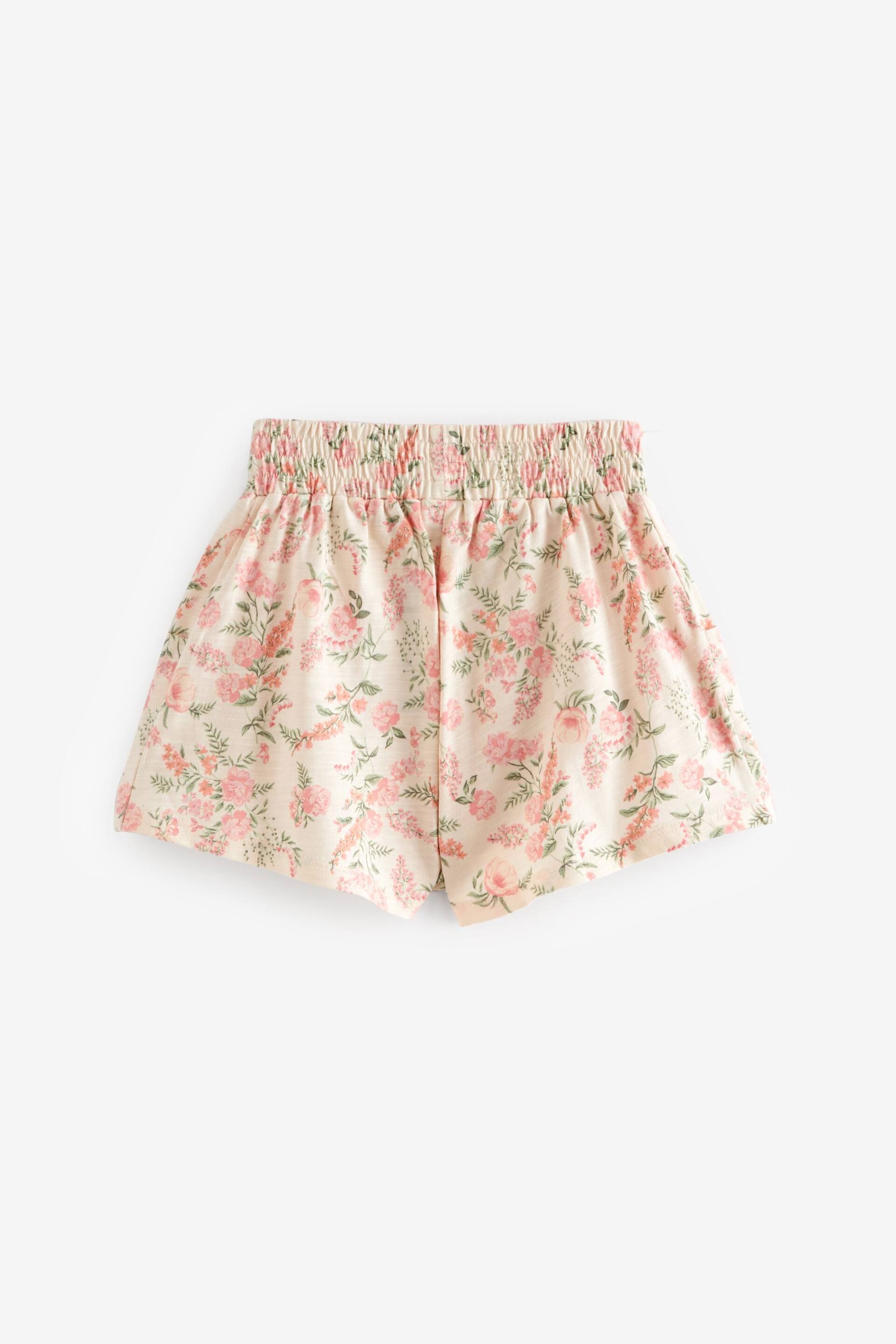 Pink/Ditsy Floral/Blue Floral Shorts 3 Pack (3-16yrs) - Image 2 of 3