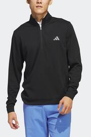 adidas Golf Elevated 1/4-Zip Black Sweatshirt - Image 3 of 7