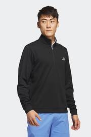 adidas Golf Elevated 1/4-Zip Black Sweatshirt - Image 4 of 7