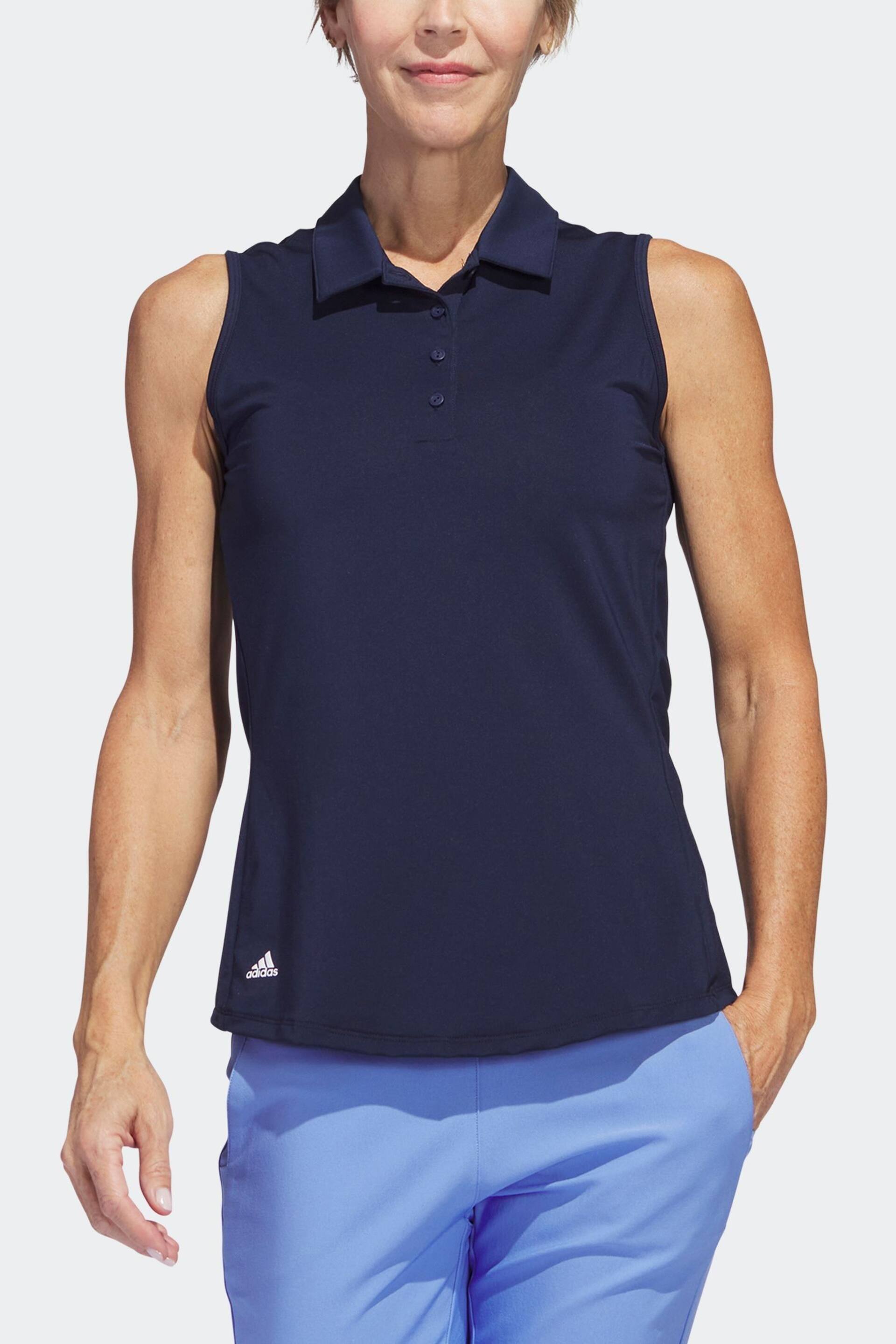 adidas Golf Ultimate 365 Solid Sleeveless Polo Shirt - Image 4 of 7