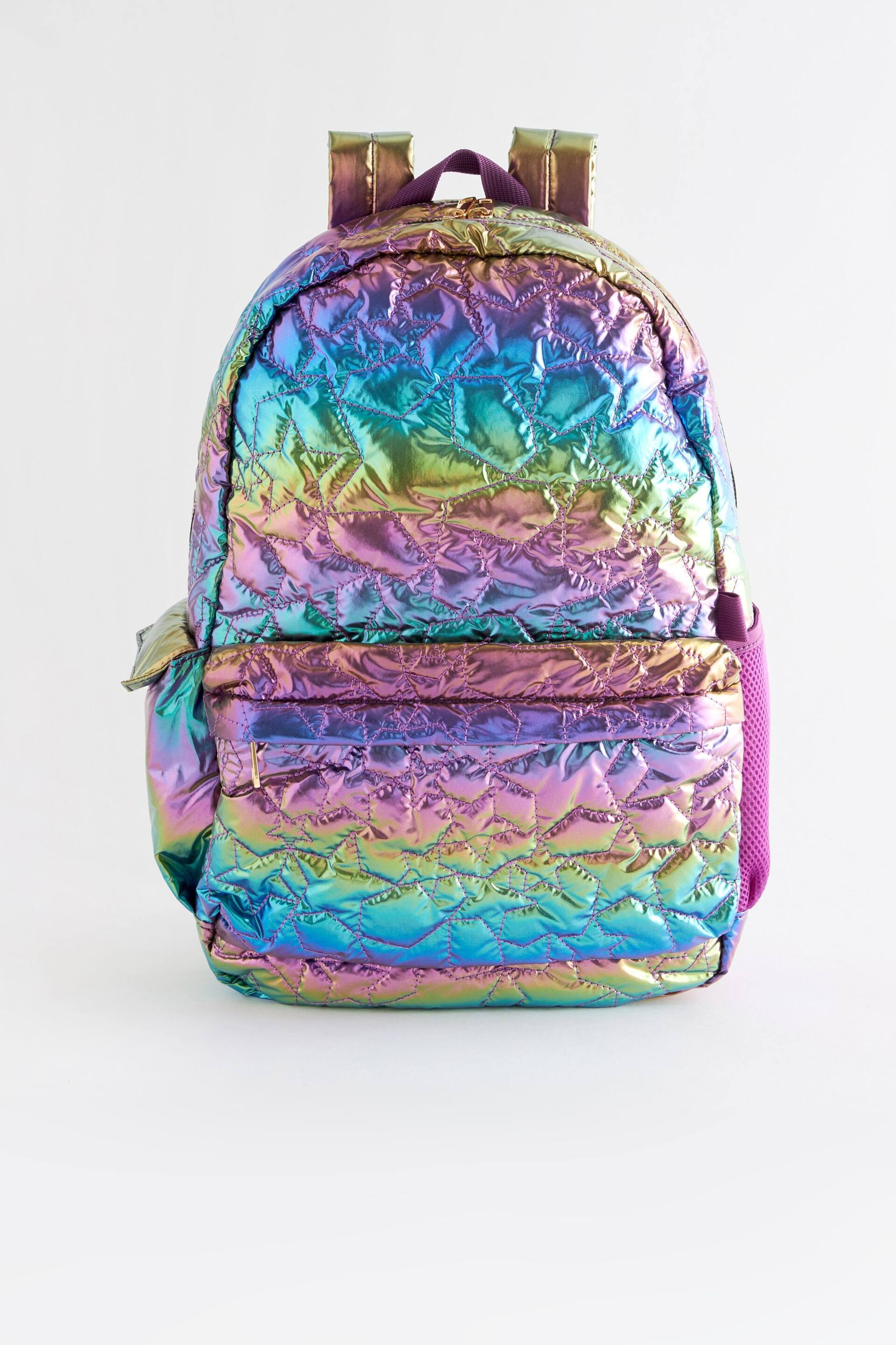 Metallic Quilted Backpack - Image 1 of 5