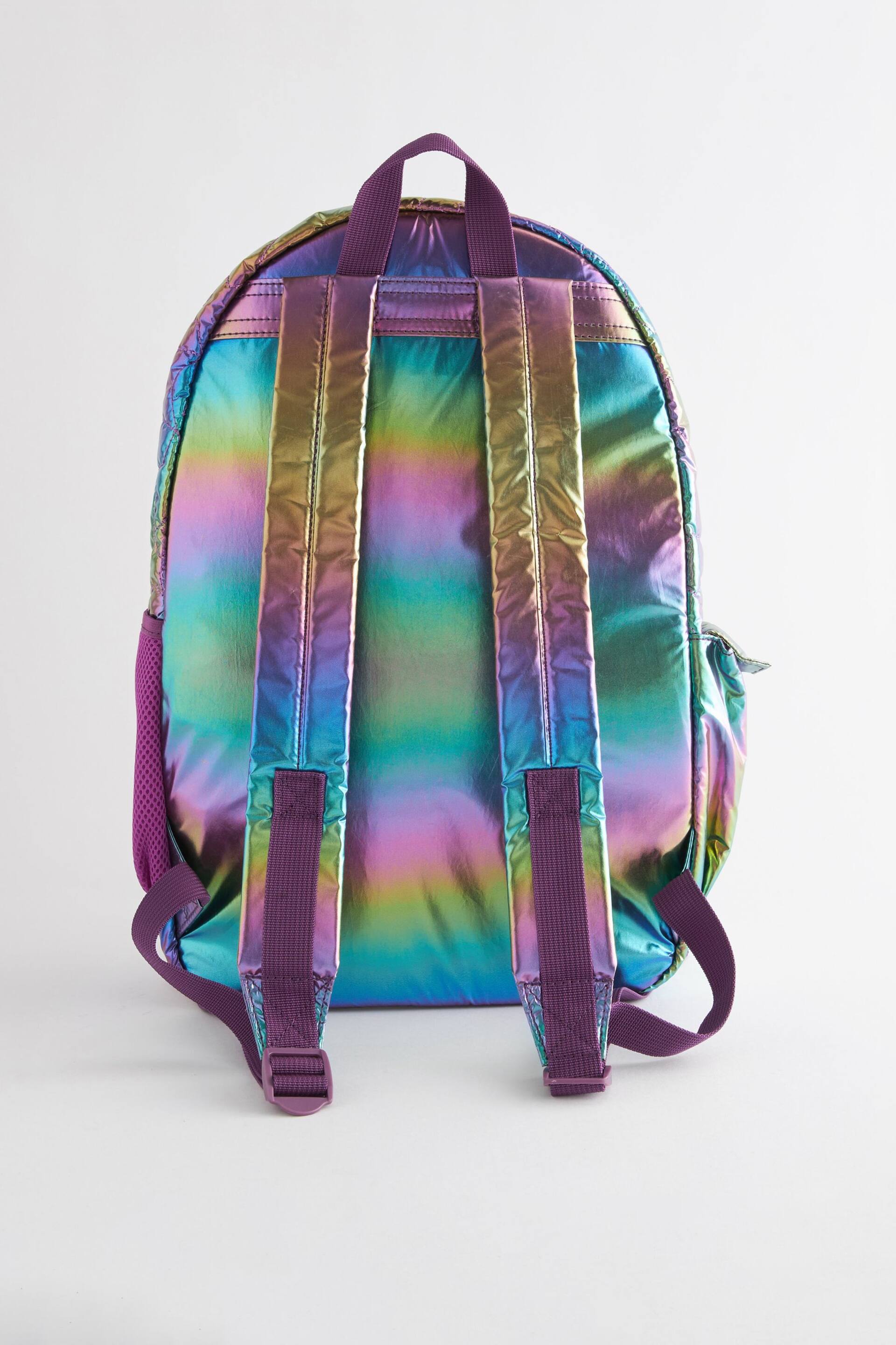 Metallic Quilted Backpack - Image 4 of 5