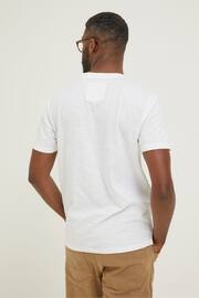 FatFace White Slub Henley T-Shirt - Image 3 of 5
