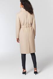 White Funnel Neck Coat - Image 3 of 7