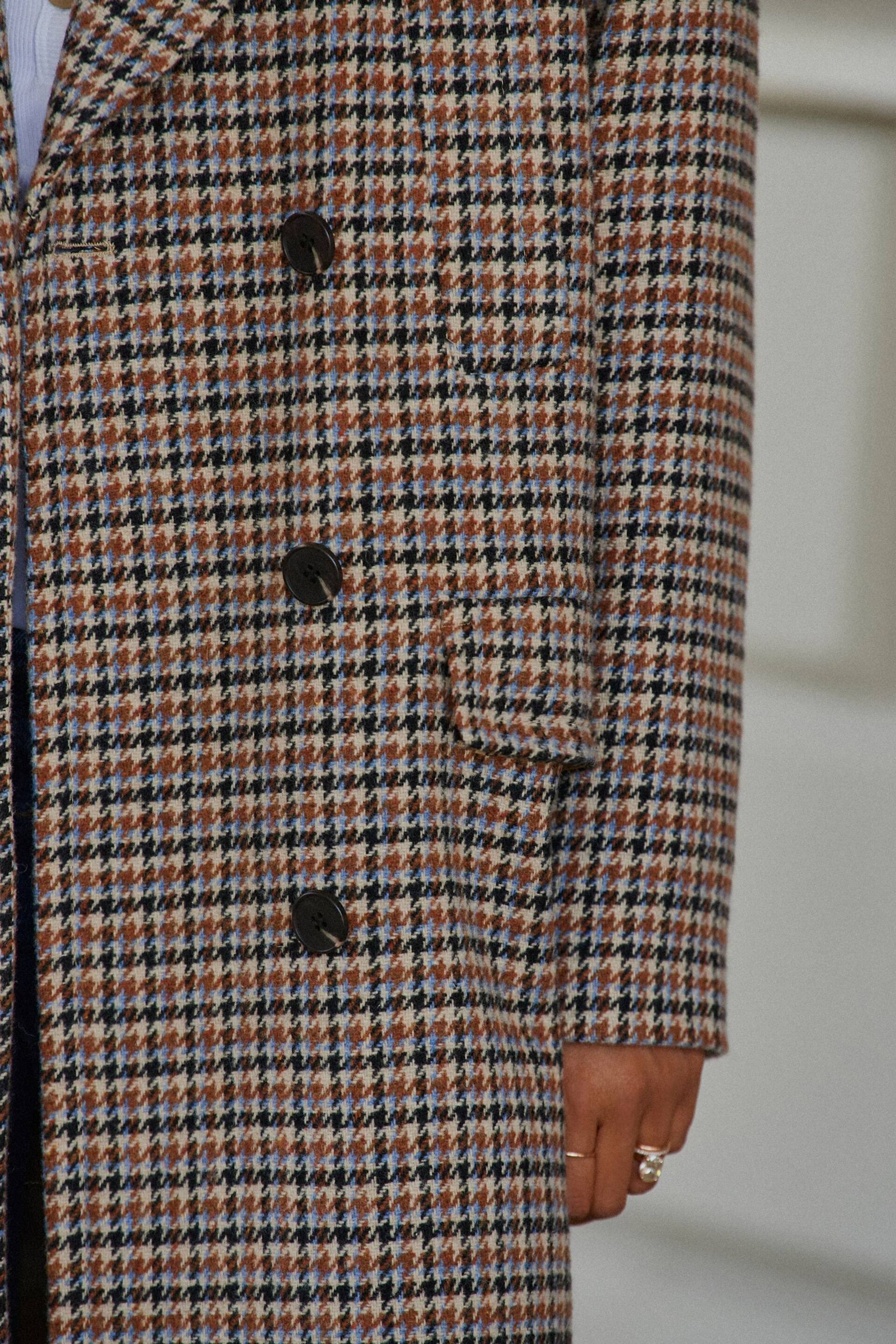 Brown Heritage Check Overcoat - Image 5 of 7