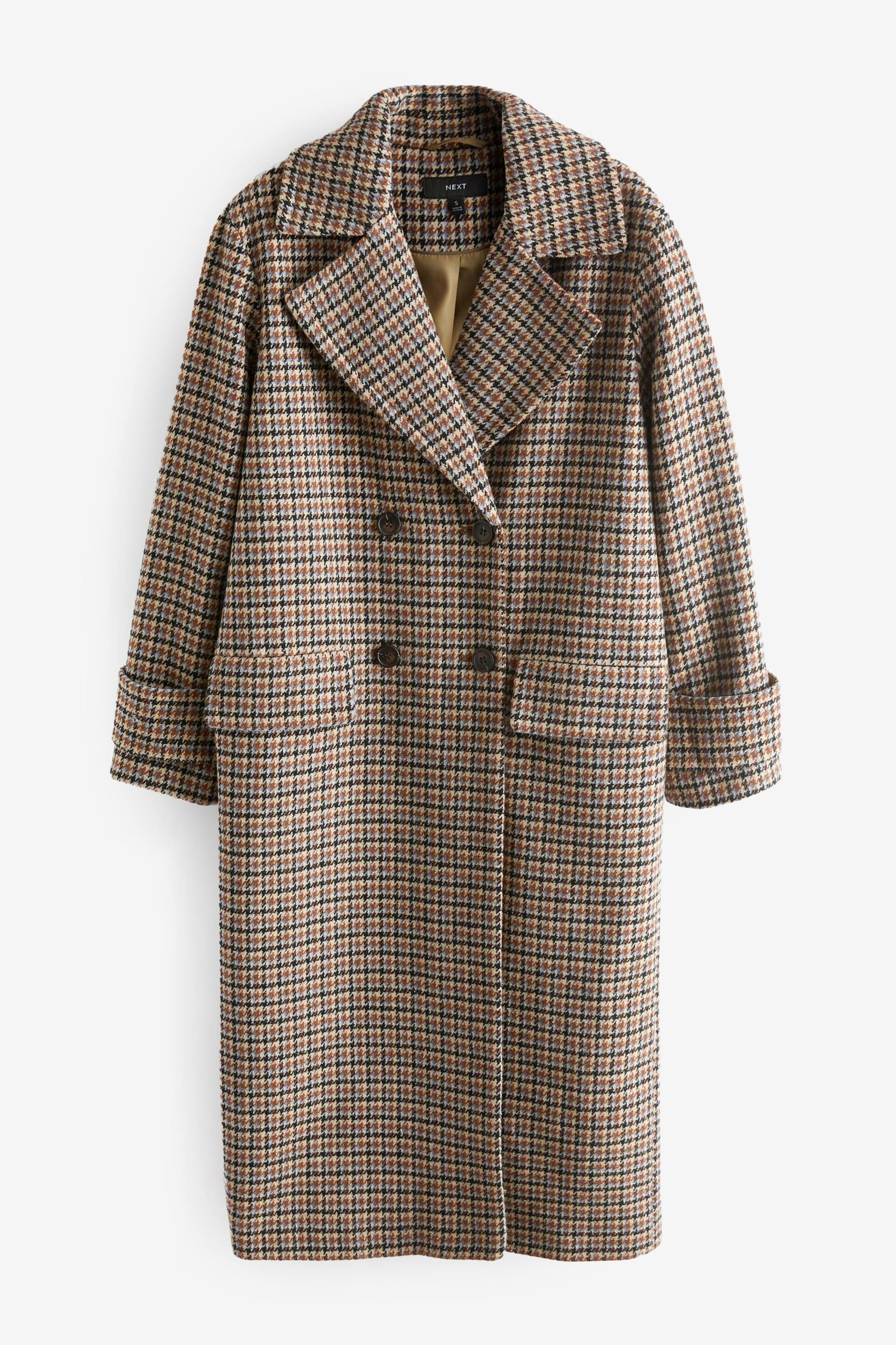 Brown Heritage Check Overcoat - Image 6 of 7