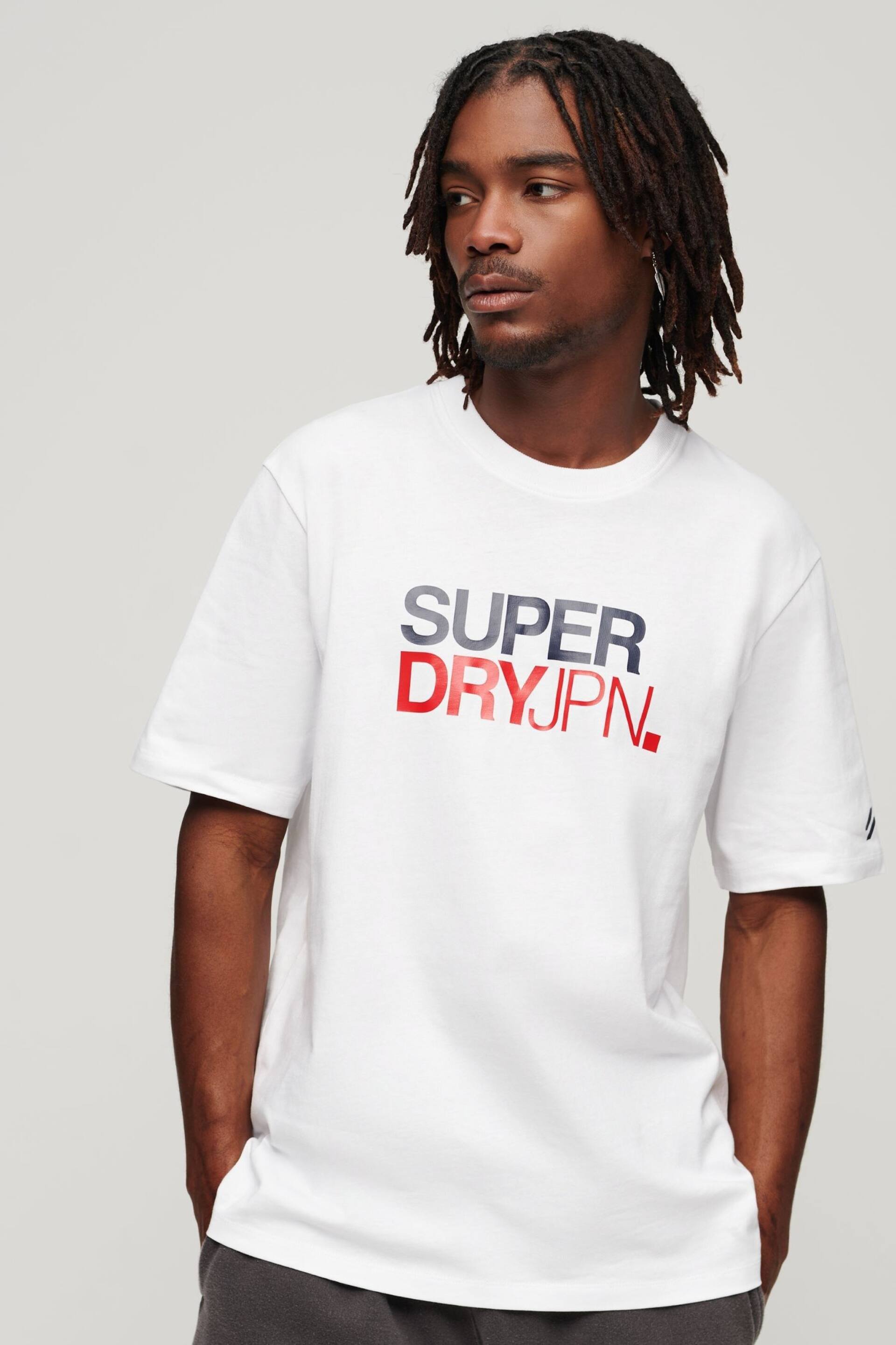 Superdry White Sportswear Logo Loose T-Shirt - Image 2 of 7