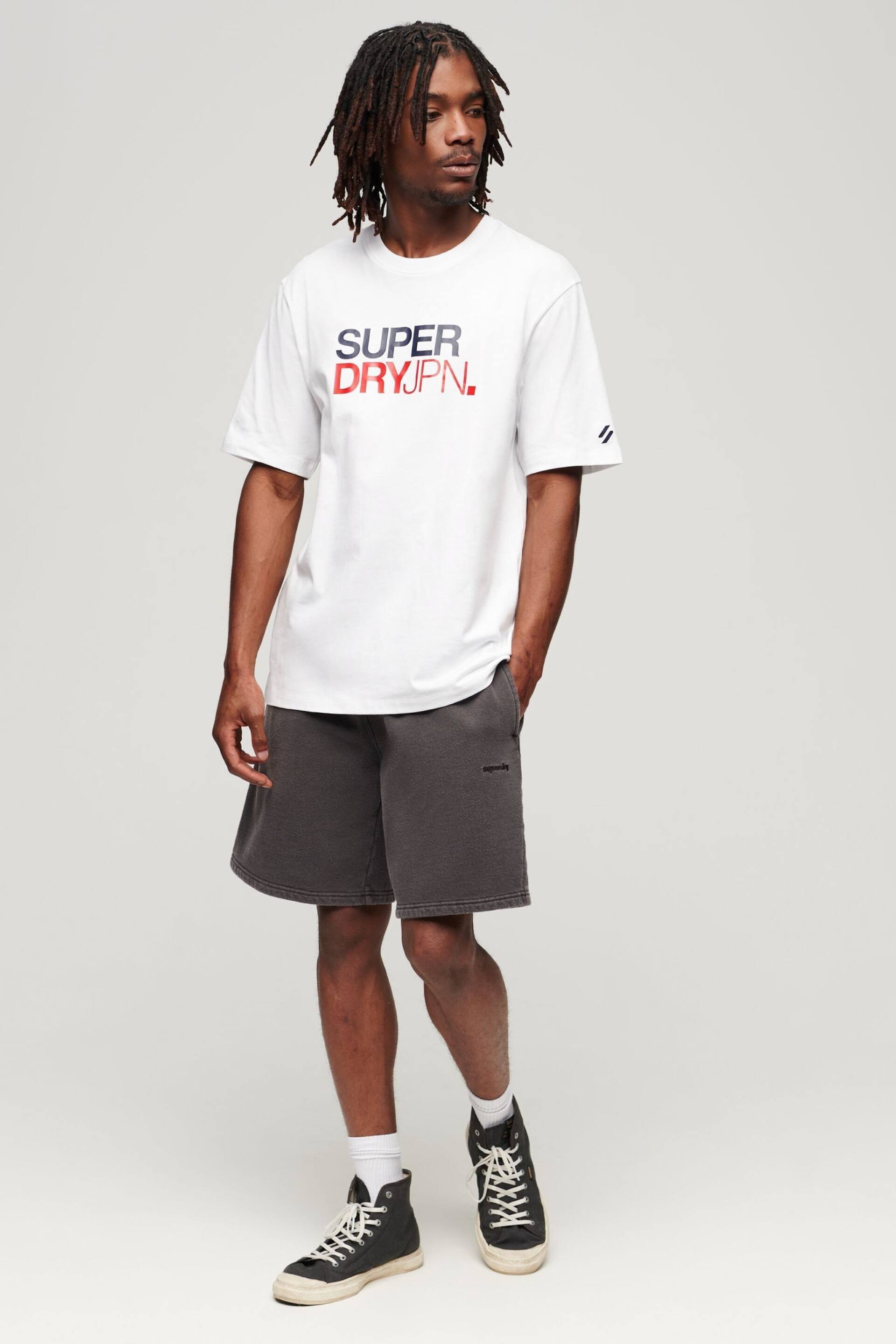 Superdry White Sportswear Logo Loose T-Shirt - Image 3 of 7