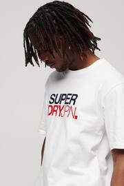 Superdry White Sportswear Logo Loose T-Shirt - Image 4 of 7