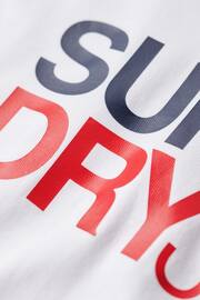Superdry White Sportswear Logo Loose T-Shirt - Image 7 of 7