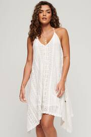 Superdry White Vintage All Lace Midi Dress - Image 3 of 6